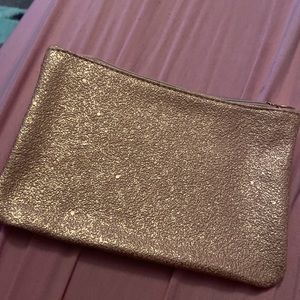 Rose gold makeup bag